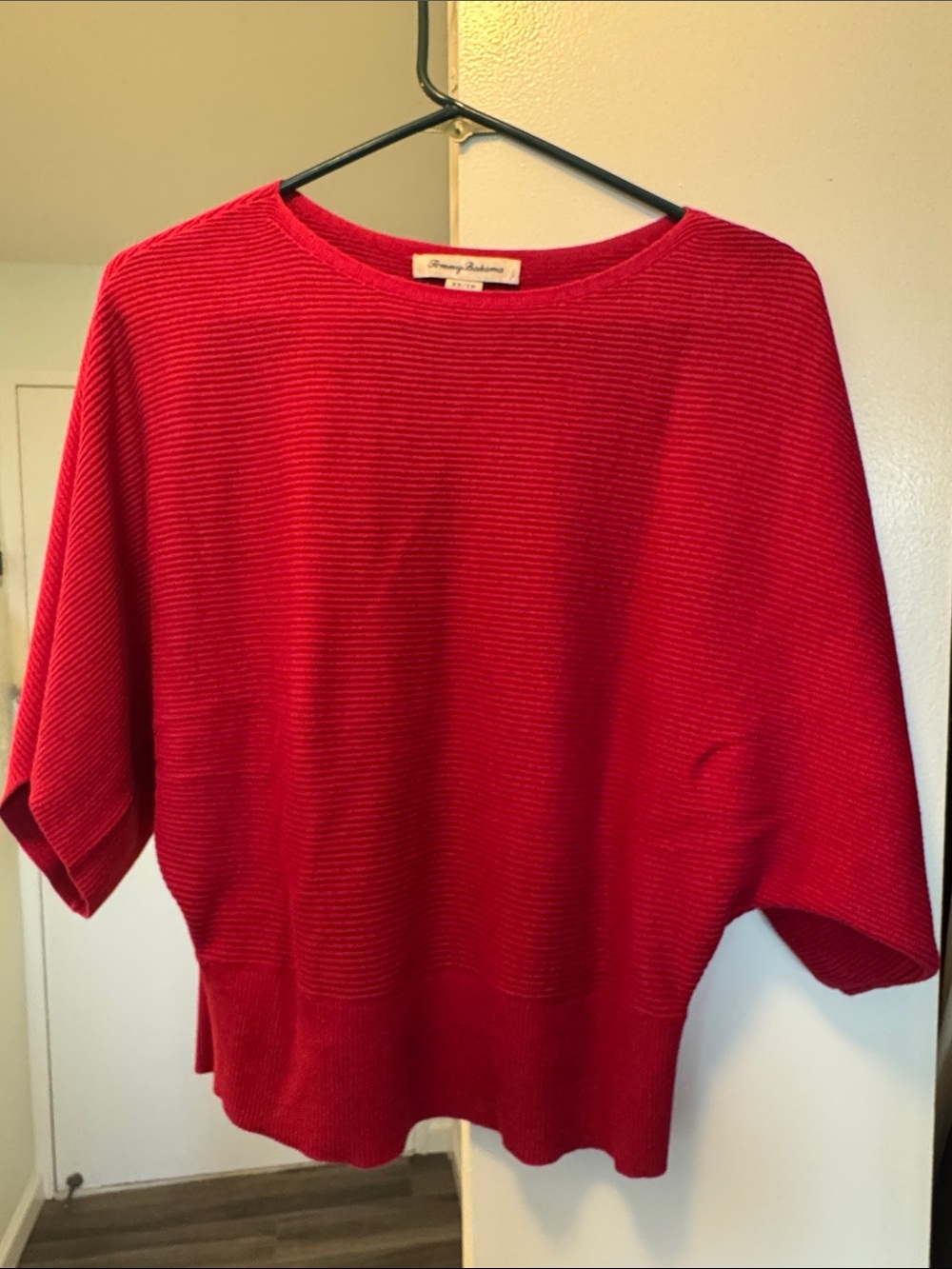 Tommy Bahama Red Ribbed Crew Neck Sweater